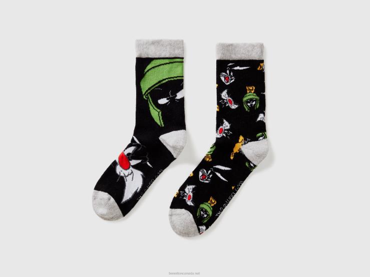 Looney Tunes Socks B4BF2017 Benetton Kids Black