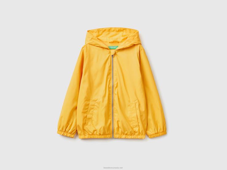 Light Jacket With Hood B4BF1647 Benetton Kids Yellow