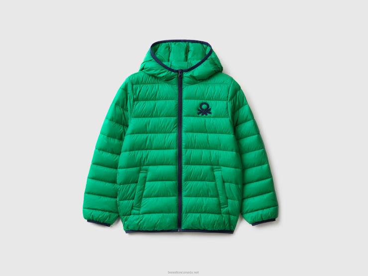 Padded Jacket With Hood B4BF4738 Benetton Kids Green