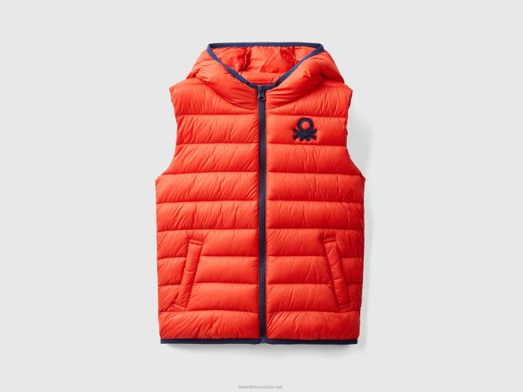 Padded Jacket With Hood B4BF4739 Benetton Kids Red