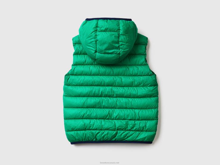 Padded Jacket With Hood B4BF4746 Benetton Kids Green