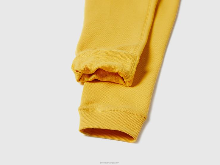 100% Cotton Sweatpants B4BF1900 Benetton Kids Yellow