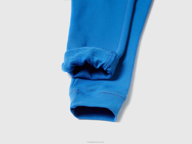 100% Cotton Sweatpants B4BF4916 Benetton Kids Bright Blue