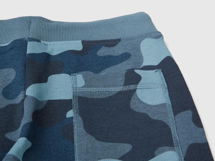 Camouflage Joggers B4BF1926 Benetton Kids Light Blue