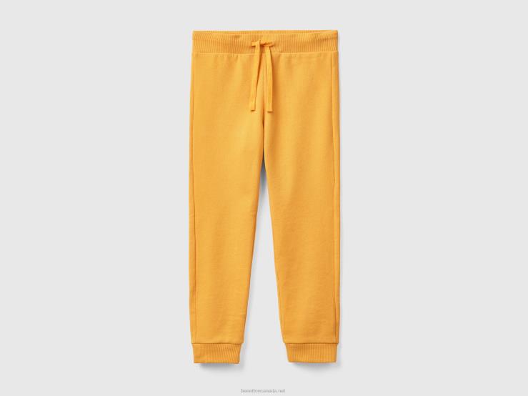 Sporty Trousers With Drawstring B4BF1933 Benetton Kids Yellow