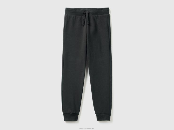 Sporty Trousers With Drawstring B4BF1945 Benetton Kids Black
