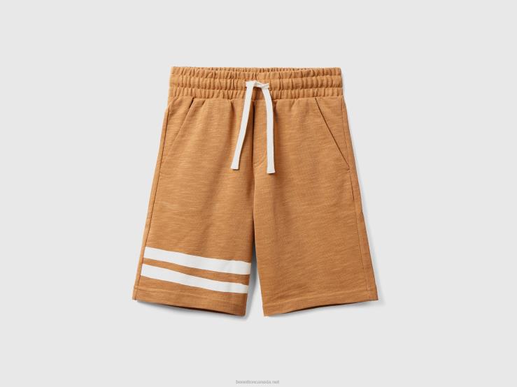 Bermudas In Lightweight Sweat B4BF1932 Benetton Kids Camel
