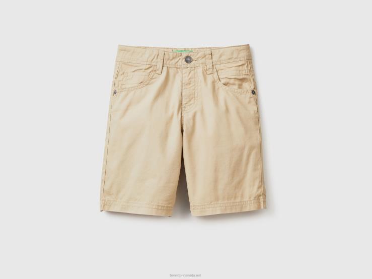 Five-Pocket Shorts B4BF4935 Benetton Kids Beige