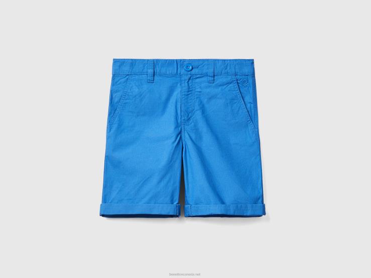 Pure Cotton Bermudas B4BF4926 Benetton Kids Bright Blue