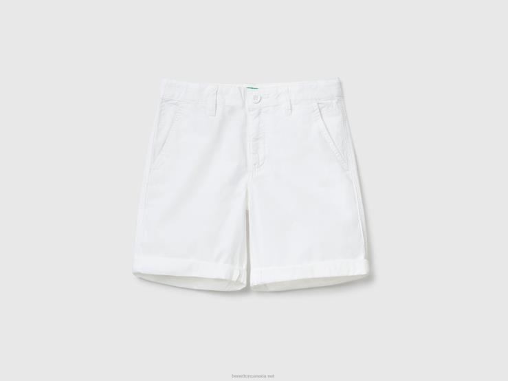 Pure Cotton Bermudas B4BF4958 Benetton Kids White