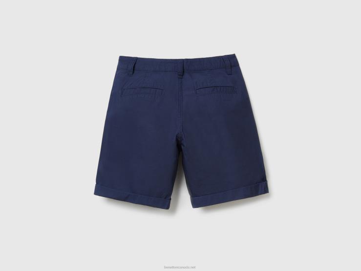 Pure Cotton Bermudas B4BF4963 Benetton Kids Dark Blue