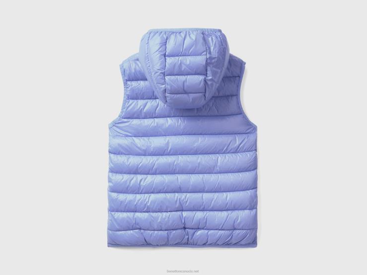 Padded Jacket With Hood B4BF2441 Benetton Kids Periwinkle
