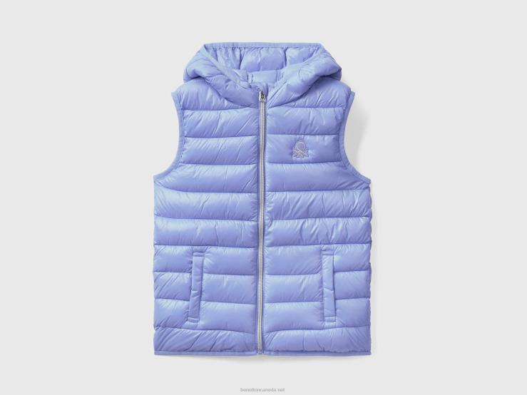 Padded Jacket With Hood B4BF5209 Benetton Kids Periwinkle
