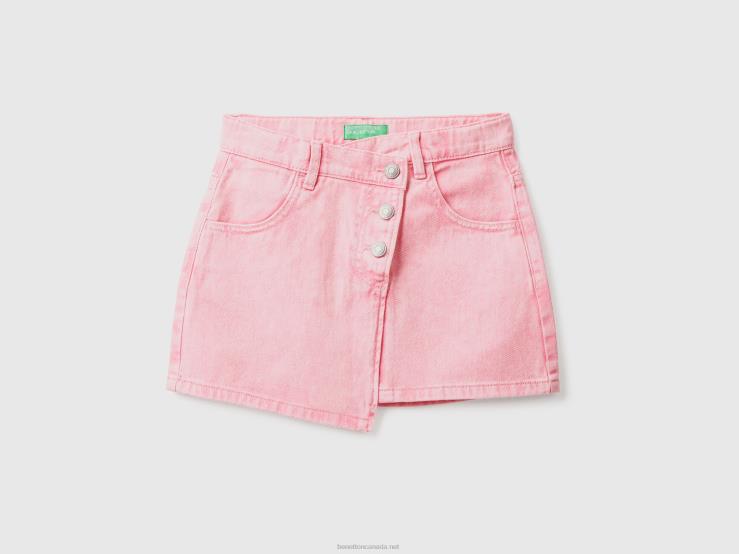 Miniskirt With Buttons B4BF5494 Benetton Kids Pink