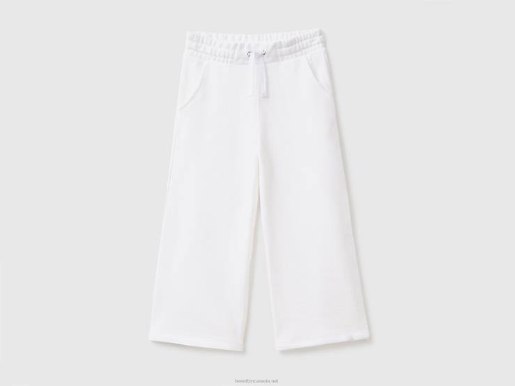 Sweat Palazzo Trousers B4BF2675 Benetton Kids White