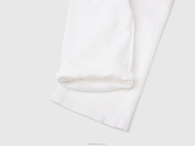 Sweat Palazzo Trousers B4BF2675 Benetton Kids White
