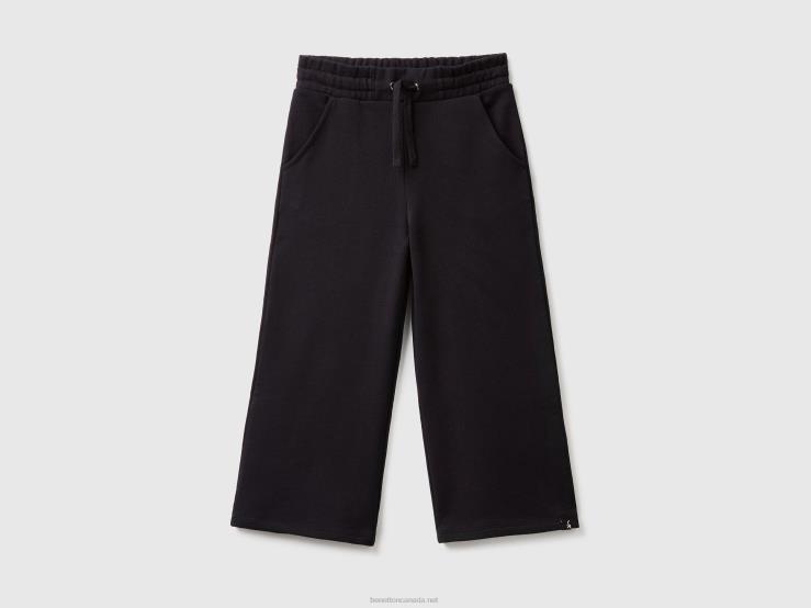 Sweat Palazzo Trousers B4BF2706 Benetton Kids Black