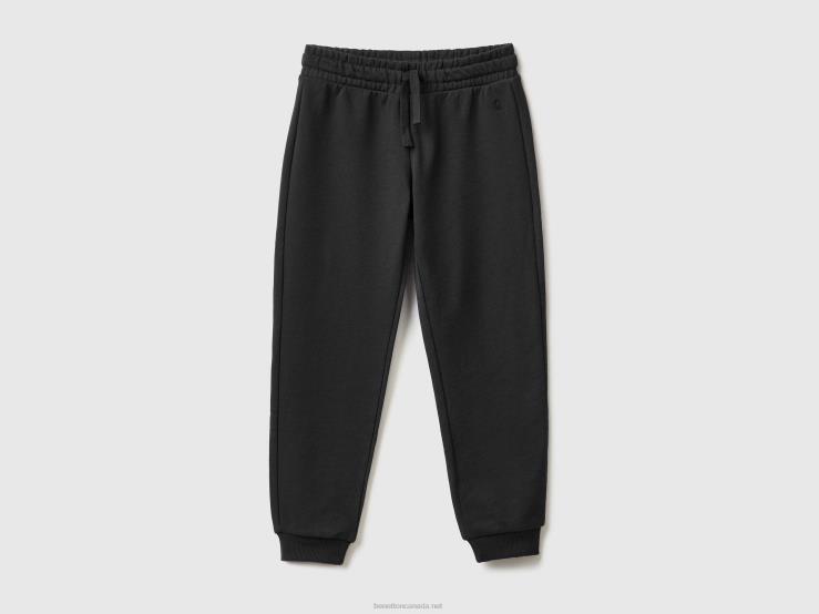 Sweatpants With Logo B4BF2710 Benetton Kids Black