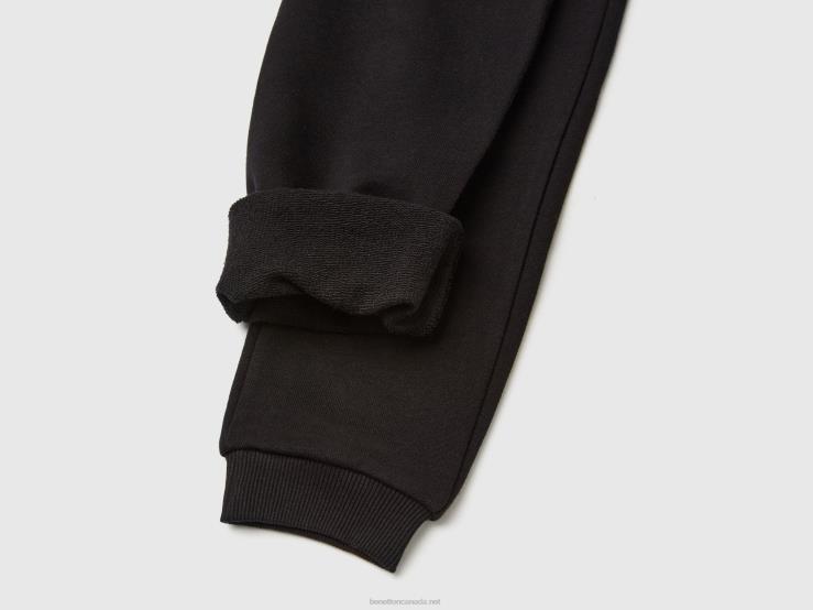 Sweatpants With Logo B4BF2710 Benetton Kids Black
