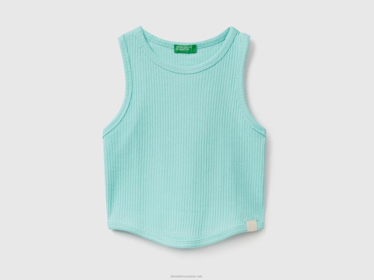 Ribbed Tank Top B4BF5264 Benetton Kids Light Blue