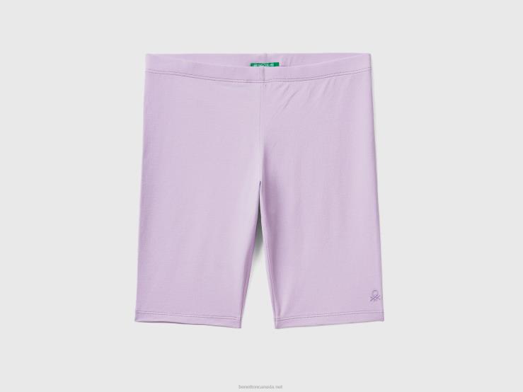 Shorts In Stretch Cotton B4BF2699 Benetton Kids Lilac