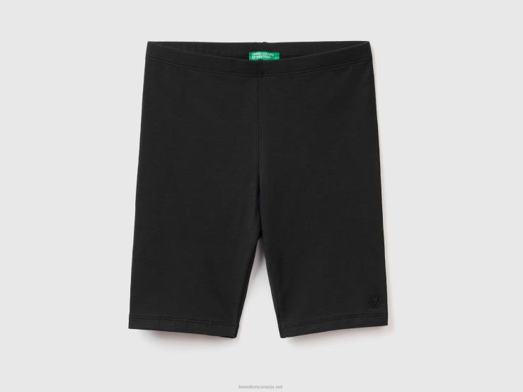 Shorts In Stretch Cotton B4BF2715 Benetton Kids Black