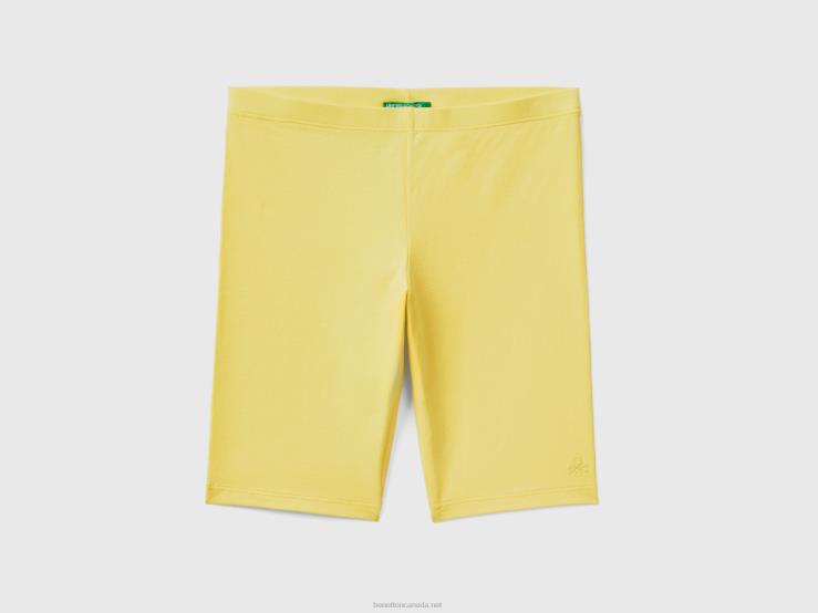 Shorts In Stretch Cotton B4BF5439 Benetton Kids Yellow