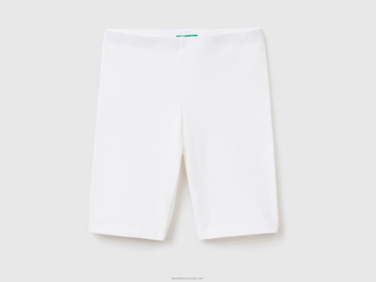 Shorts In Stretch Cotton B4BF5476 Benetton Kids White