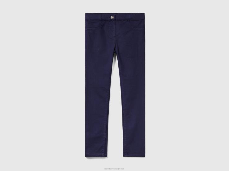 Super Skinny Trousers B4BF2662 Benetton Kids Dark Blue