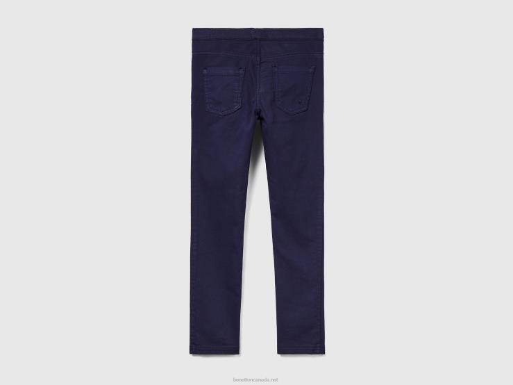 Super Skinny Trousers B4BF2662 Benetton Kids Dark Blue