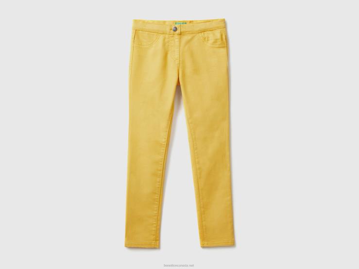 Super Skinny Trousers B4BF2674 Benetton Kids Yellow