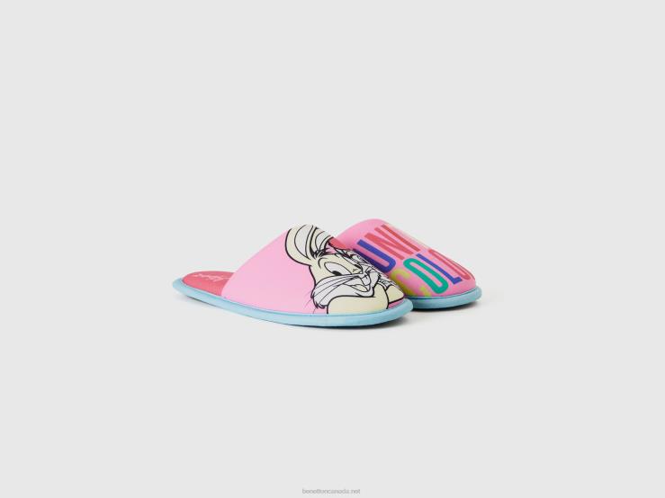 Bugs Bunny & Lola Slippers B4BF2778 Benetton Kids Pink