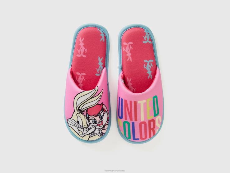 Bugs Bunny & Lola Slippers B4BF2778 Benetton Kids Pink