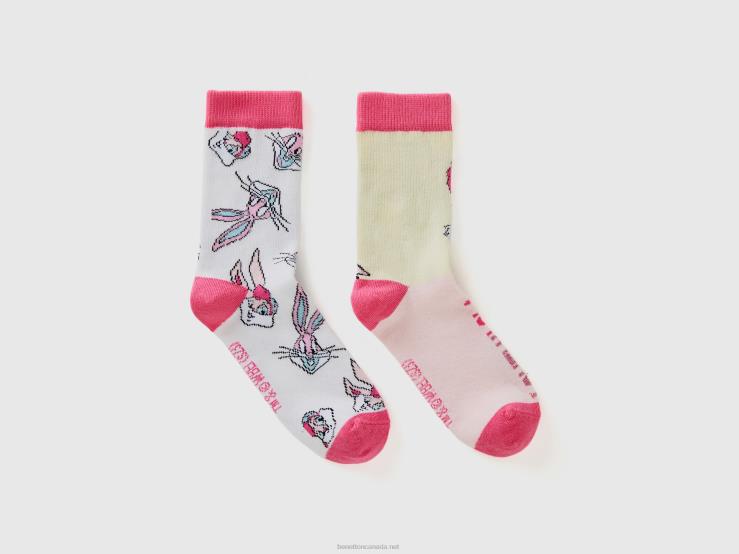 Bugs Bunny & Lola Socks B4BF2757 Benetton Kids Pink