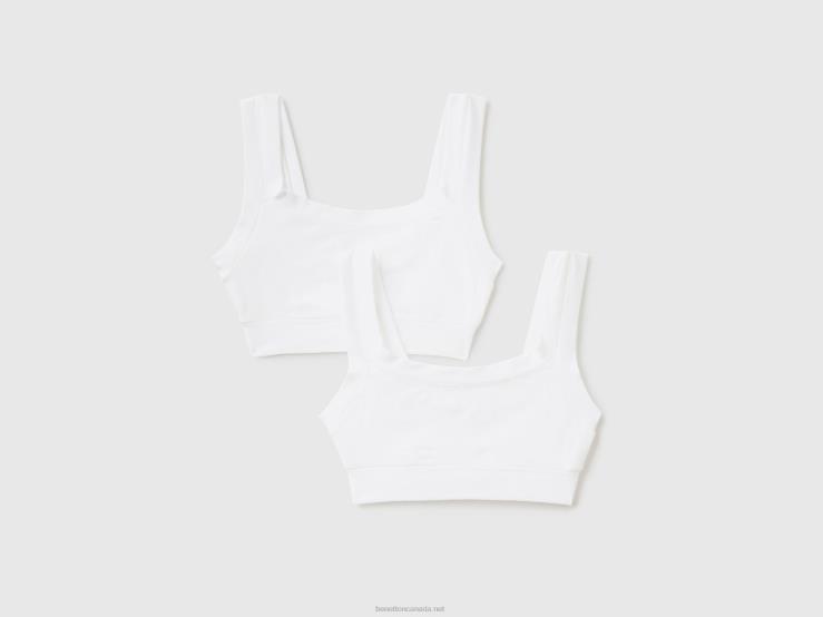 Top In Super Stretch Organic Cotton B4BF5521 Benetton Kids White