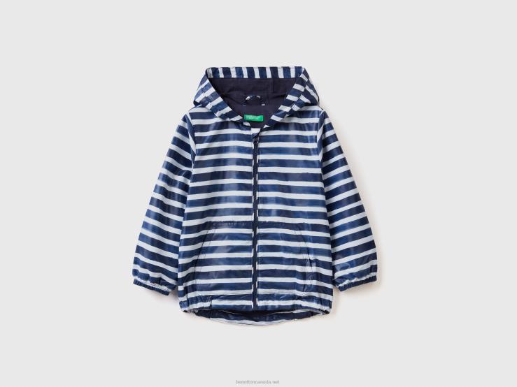 Light Jacket With Hood B4BF5019 Benetton Kids Blue