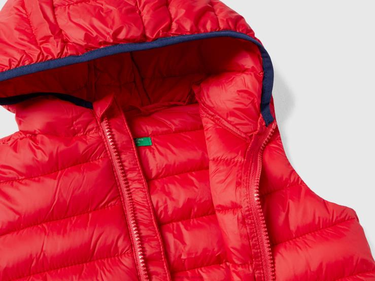 Padded Jacket With Hood B4BF5017 Benetton Kids Red