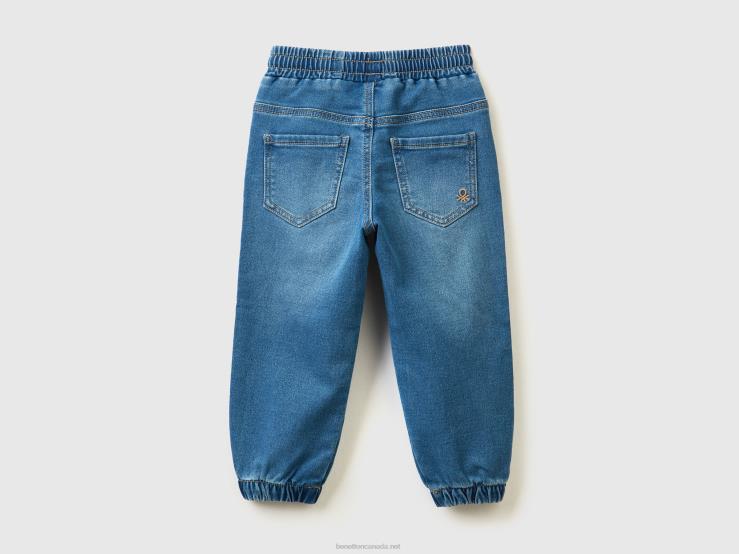 Denim-Look Sweat Joggers B4BF2341 Benetton Kids Blue