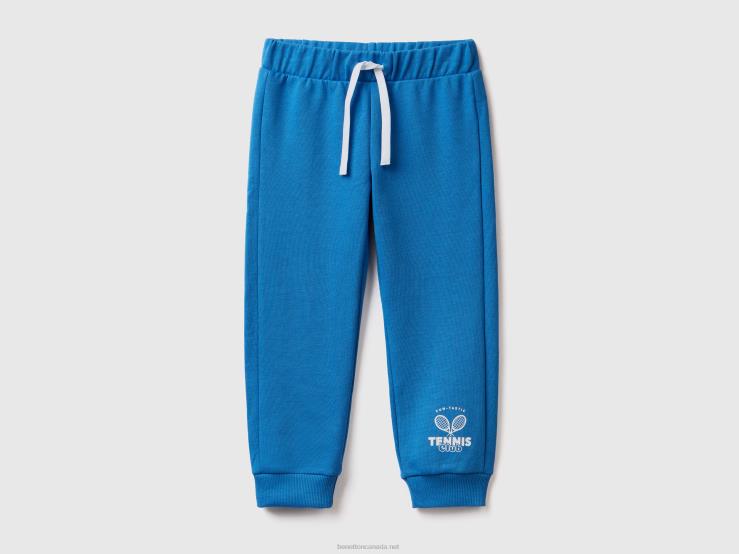 Sweat Joggers With Drawstring B4BF2322 Benetton Kids Bright Blue