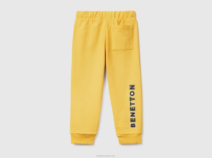 Sweatpants With Drawstring B4BF2320 Benetton Kids Yellow