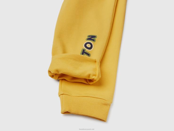 Sweatpants With Drawstring B4BF2320 Benetton Kids Yellow