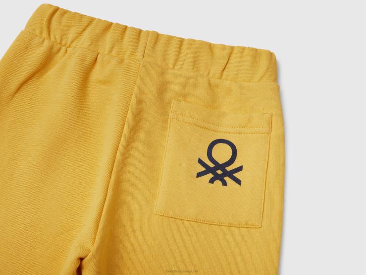 Sweatpants With Drawstring B4BF2320 Benetton Kids Yellow