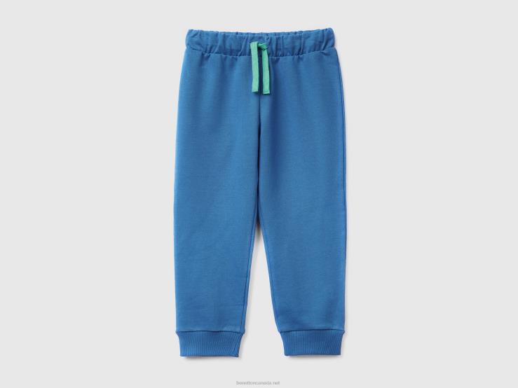 Sweatpants With Drawstring B4BF2331 Benetton Kids Bright Blue