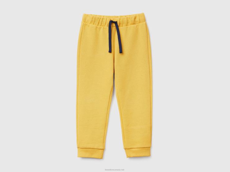 Sweatpants With Pocket B4BF2332 Benetton Kids Yellow