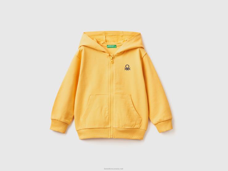 Hoodie With Logo B4BF2243 Benetton Kids Yellow