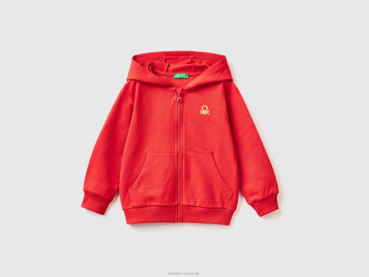 Hoodie With Logo B4BF2247 Benetton Kids Red