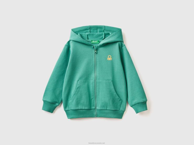 Hoodie With Logo B4BF5096 Benetton Kids Dark Green
