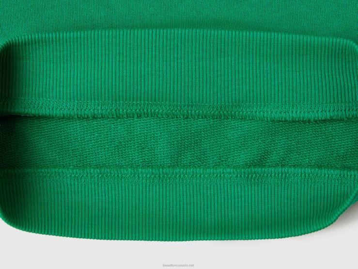 Sweatshirt In 100% Organic Cotton B4BF2262 Benetton Kids Green
