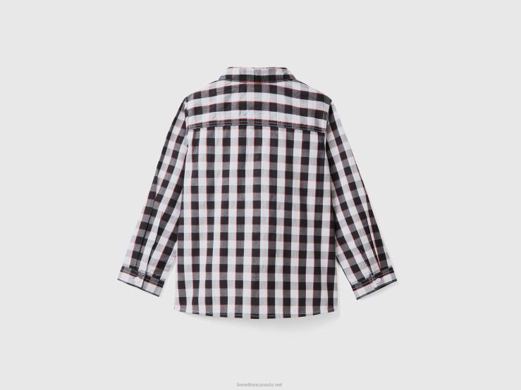 Shirt In Pure Cotton B4BF5072 Benetton Kids Black