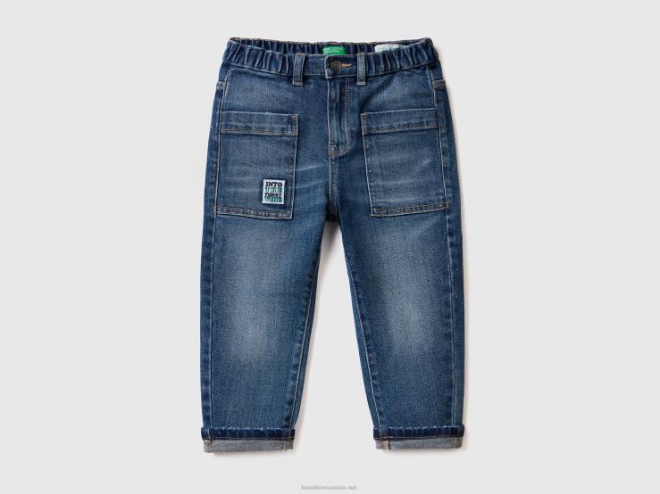 Baggy Fit Jeans B4BF2361 Benetton Kids Blue